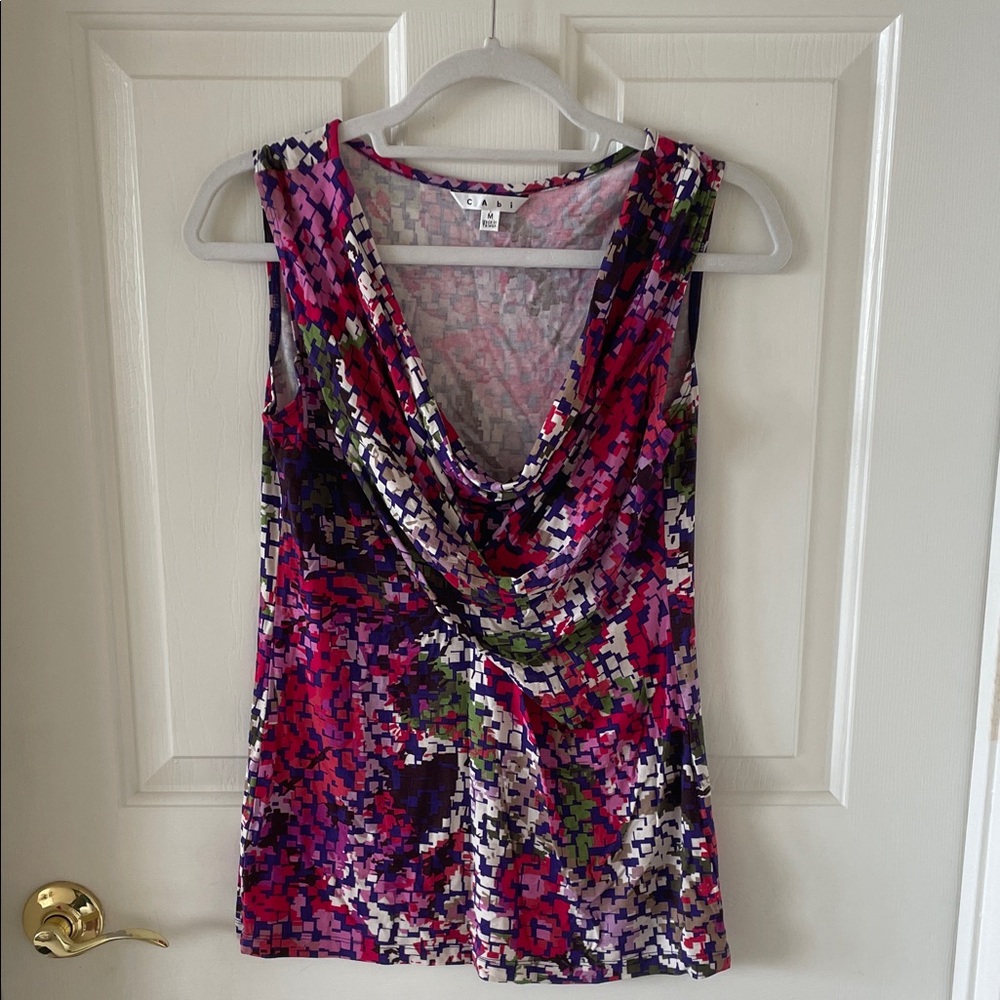 CAbi Colorful Mosaic Tank Top